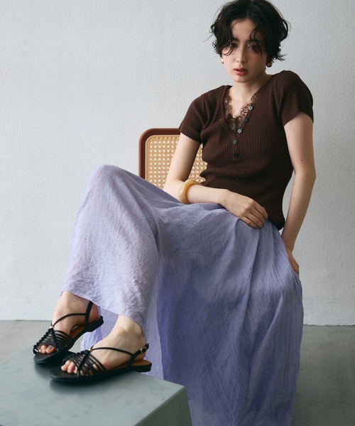Trish(トリッシュ)の「メッシュストラップサンダル(サンダル・レディース・ゴールド/ブラック・LARGE/MEDIUM)」の5枚目の写真