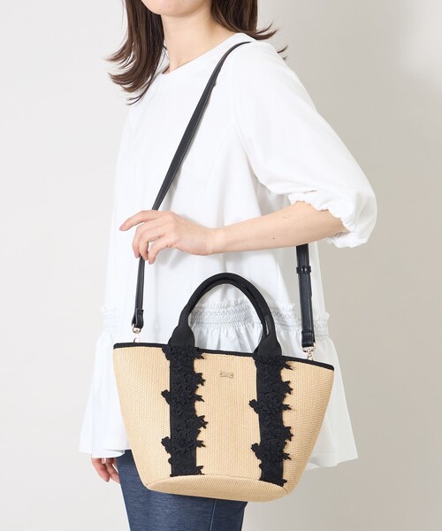 フラワーレース バスケット（トートバッグ）｜TO BE CHIC（トゥー ビー 