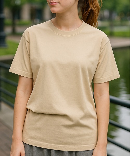 NEWTRAL PRODUCTS(ニュートラルプロダクツ)の「【NEWTRAL/ニュートラル】5.6oz半袖無地Tシャツ ユニセックス(Tシャツ/カットソー・レディース・ベージュ/ネイビー/ロイヤルブルー/ライトアッシュグレー/レッド/チャコールグレー/杢グレー/ダークグリーン/サックスブルー/スモークピンク・SMALL/MEDIUM/LARGE/X-LARGE)」の5枚目の写真