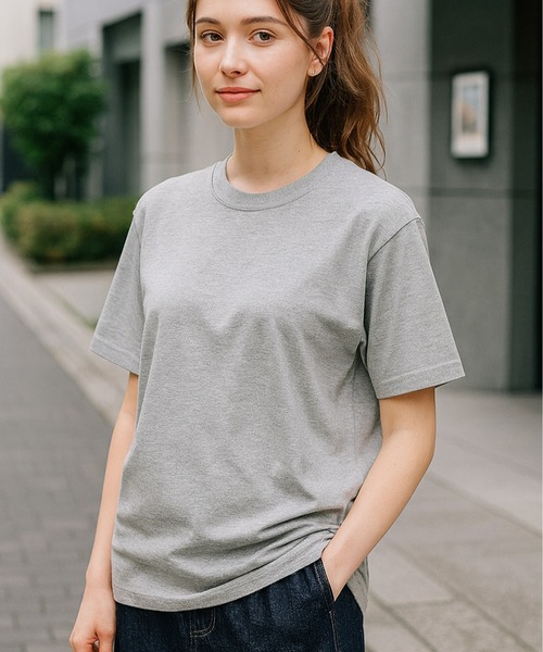 NEWTRAL PRODUCTS(ニュートラルプロダクツ)の「【NEWTRAL/ニュートラル】5.6oz半袖無地Tシャツ ユニセックス(Tシャツ/カットソー・レディース・ベージュ/ネイビー/ロイヤルブルー/ライトアッシュグレー/レッド/チャコールグレー/杢グレー/ダークグリーン/サックスブルー/スモークピンク・SMALL/MEDIUM/LARGE/X-LARGE)」の3枚目の写真
