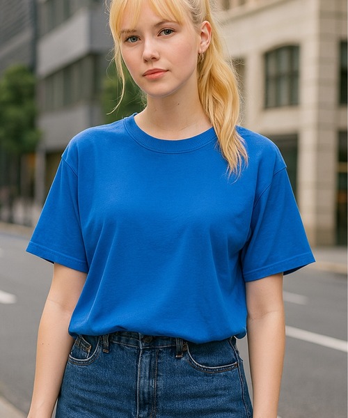 NEWTRAL PRODUCTS(ニュートラルプロダクツ)の「【NEWTRAL/ニュートラル】5.6oz半袖無地Tシャツ ユニセックス(Tシャツ/カットソー・レディース・ベージュ/ネイビー/ロイヤルブルー/ライトアッシュグレー/レッド/チャコールグレー/杢グレー/ダークグリーン/サックスブルー/スモークピンク・SMALL/MEDIUM/LARGE/X-LARGE)」の9枚目の写真