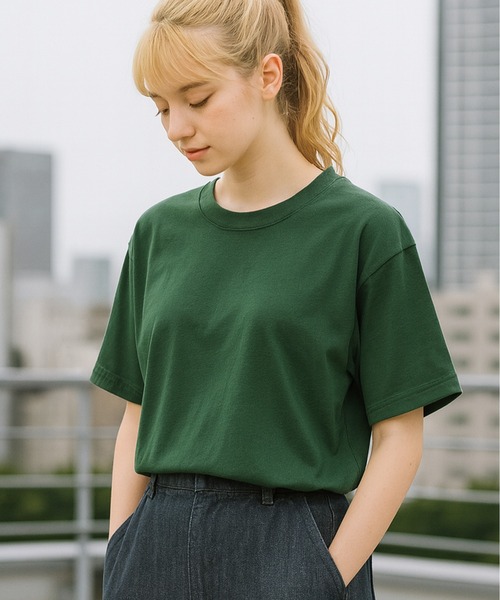NEWTRAL PRODUCTS(ニュートラルプロダクツ)の「【NEWTRAL/ニュートラル】5.6oz半袖無地Tシャツ ユニセックス(Tシャツ/カットソー・レディース・ベージュ/ネイビー/ロイヤルブルー/ライトアッシュグレー/レッド/チャコールグレー/杢グレー/ダークグリーン/サックスブルー/スモークピンク・SMALL/MEDIUM/LARGE/X-LARGE)」の6枚目の写真