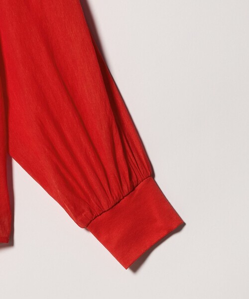 A DAY IN THE LIFE UNITED ARROWS（アデイインザライフユナイテッドアローズ）の「シアー ギャザー シャツカーディガン ＜A DAY IN THE LIFE＞（シャツ/ブラウス・レディース・オレンジ/ブラック/オフホワイト・FREE）」の11枚目の写真