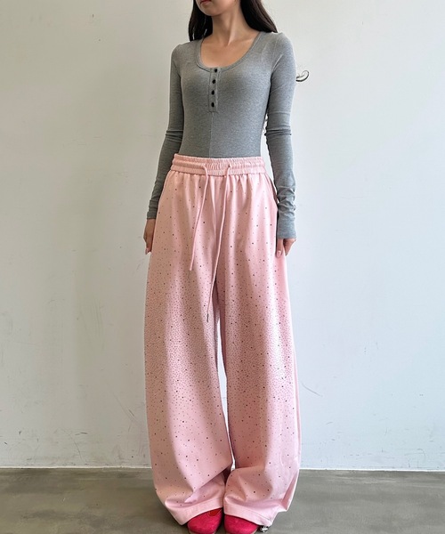 HEIREN（ヘイレーン）の「ウエストマークリブロンパース（つなぎ/オールインワン・レディース・グレー・FREE）」の17枚目の写真