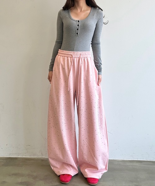 HEIREN（ヘイレーン）の「ウエストマークリブロンパース（つなぎ/オールインワン・レディース・グレー・FREE）」の20枚目の写真