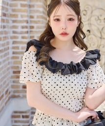 one after another NICE CLAUP | 2WAYシャーリングブラウス(シャツ/ブラウス)