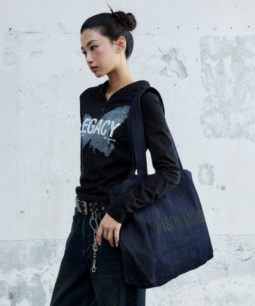 MAISON MINED（メゾンミネド）の「MAISON ECO BAG INDIGO（ショルダーバッグ・メンズ・その他・FREE）」の2枚目の写真