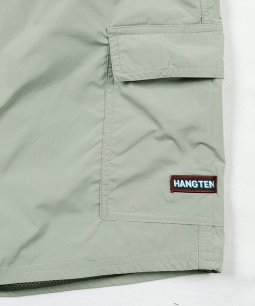 HANGTEN(ハンテン)の「【HANGTEN/ハンテン】ミニリップ1ポケットカーゴハーフパンツ/カーゴショーツ ウェビングベルト アウトドア カジュアル サーフ(カーゴパンツ・メンズ・ブラック/ライトカーキ/ブラウン・X-LARGE/LARGE/MEDIUM)」の4枚目の写真