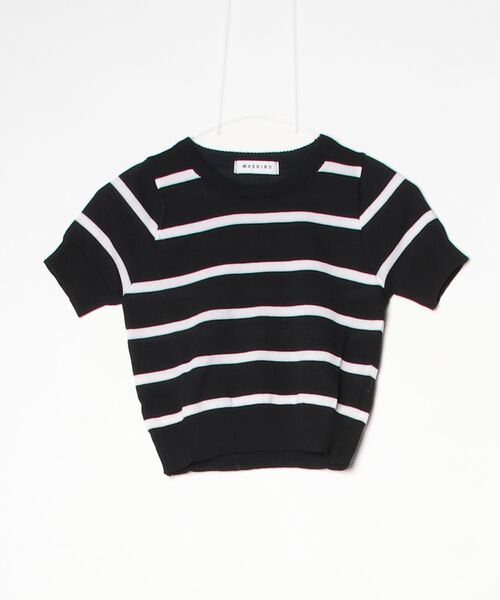 tunee（チュニー）の「レディース ショート丈ニット(BDS)（Tシャツ/カットソー・レディース・ベージュ/ネイビー/グリーン/ブラック・FREE）」の16枚目の写真