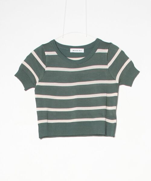 tunee（チュニー）の「レディース ショート丈ニット(BDS)（Tシャツ/カットソー・レディース・ベージュ/ネイビー/グリーン/ブラック・FREE）」の17枚目の写真