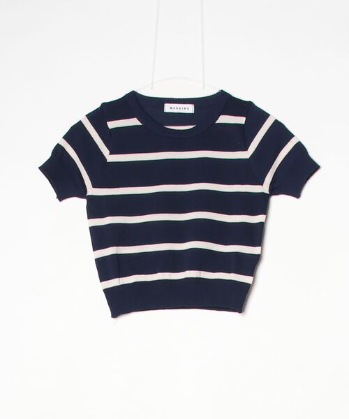 tunee（チュニー）の「レディース ショート丈ニット(BDS)（Tシャツ/カットソー・レディース・ベージュ/ネイビー/グリーン/ブラック・FREE）」の18枚目の写真