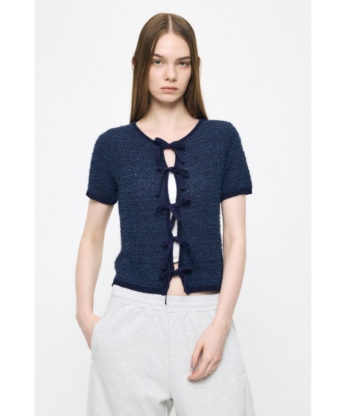 FRONT RIBBON KNIT カーディガン（カーディガン/ボレロ）｜MOUSSY