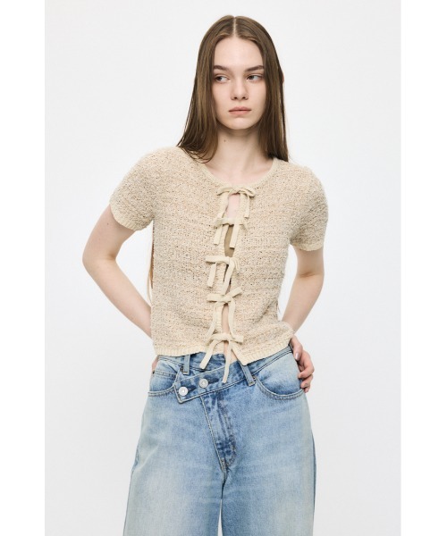 FRONT RIBBON KNIT カーディガン（カーディガン/ボレロ）｜MOUSSY