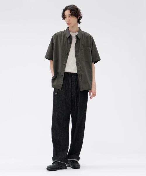 MHL.(エムエイチエル)の「YARN DYED COTTON VOILE(シャツ/ブラウス・メンズ・カーキ/ブルー・MEDIUM/LARGE/SMALL)」の8枚目の写真