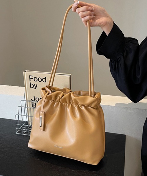 Miniministore(ミニミニストア)の「ギャザートートバッグ フリル肩掛けバッグ(トートバッグ・レディース・ピンク/キャメル/アイボリー/ブラック・FREE)」の13枚目の写真