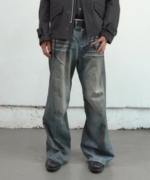 3D TWISTED WIDE LEG JEANS