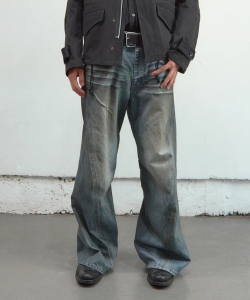 3D TWISTED WIDE LEG JEANS（デニムパンツ）｜NVRFRGT（ネヴァーフォー