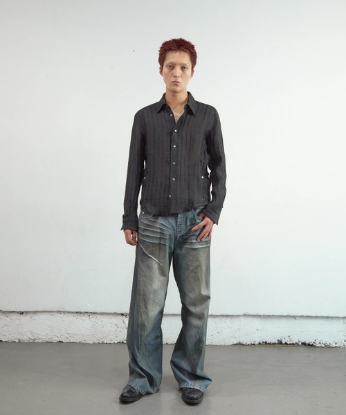 NVRFRGT（ネヴァーフォーゲット）の「3D TWISTED WIDE LEG JEANS（デニムパンツ・メンズ・インディゴブルー・1/2/3）」の7枚目の写真