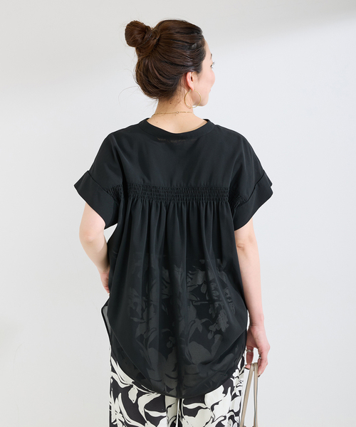B.C STOCK(ベーセーストック)の「手洗い可 / スタンドスキッパーチュニックシャツ(シャツ/ブラウス・レディース・ホワイト/ホワイト系その他/ブラック/ライトブルー・FREE)」の10枚目の写真