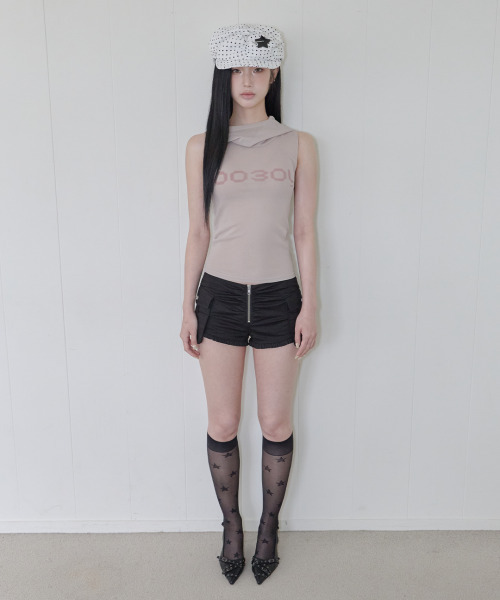 41PRAY（サイルプレイ）の「Big Pocket Frill Shorts / Black（その他パンツ・レディース・ブラック・1/2）」の5枚目の写真