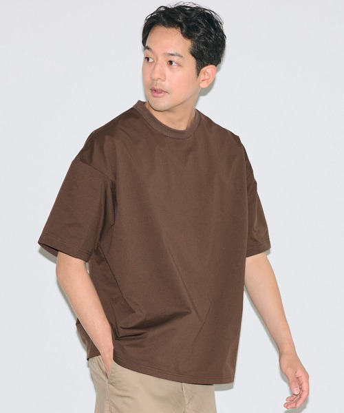 coca(coca)(コカ)の「\UVカット・速乾・乾燥機OK/ 4wayストレッチ半袖トップス(Tシャツ/カットソー・メンズ・ブラウン/アイボリー/ネイビー/ブラック・L/M/XL)」の3枚目の写真