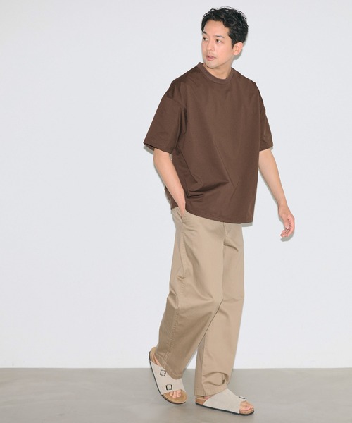 coca(coca)(コカ)の「\UVカット・速乾・乾燥機OK/ 4wayストレッチ半袖トップス(Tシャツ/カットソー・メンズ・ブラウン/アイボリー/ネイビー/ブラック・L/M/XL)」の6枚目の写真