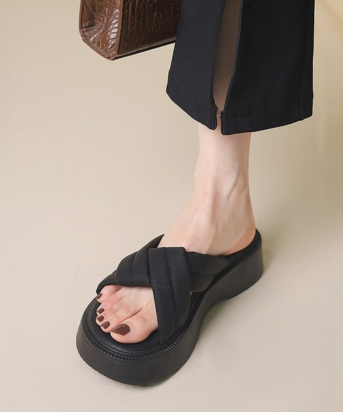 shyam inspiration(シャムインスピレーション)の「クロスベルト厚底サンダル(サンダル・レディース・イエロー/ホワイト・L/M)」の22枚目の写真