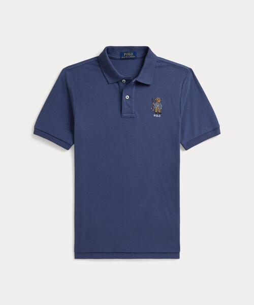 POLO RALPH LAUREN CHILDRENSWEAR(ポロ ラルフ ローレン チルドレンズウェア)の「Polo ベア コットン メッシュ ポロシャツ(ポロシャツ・キッズ・ネイビー系1・L/M/S/XL)」の1枚目の写真