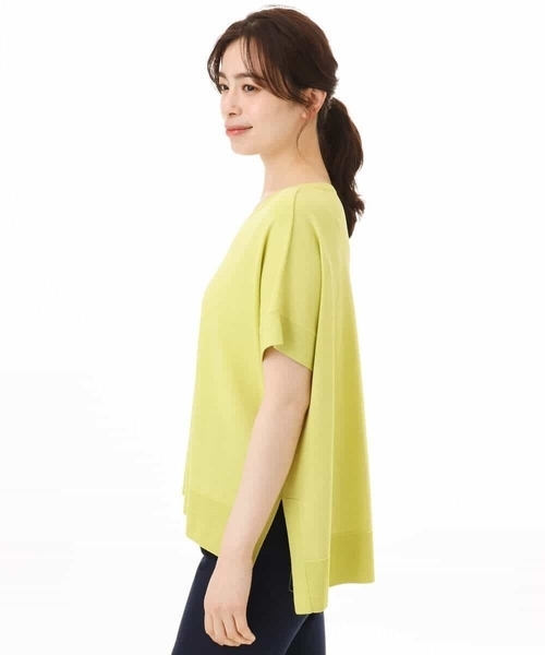 MK MICHEL KLEIN（エムケーミッシェルクラン）の「[UVカット/接触冷感/洗える]Vネックニットプルオーバー（ニット/セーター・レディース・レモンイエロー/ネイビー/ブルー/ホワイト・38）」の8枚目の写真
