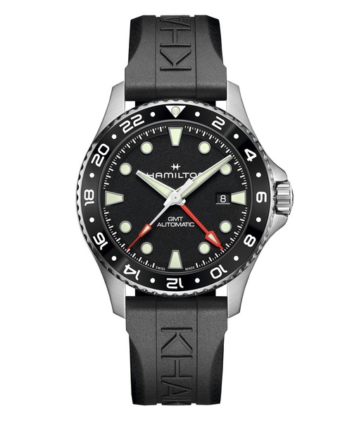 HAMILTON（ハミルトン）の「HAMILTON [ハミルトン] 腕時計 Khaki Navy （カーキ ネイビー） Scuba GMT 自動巻き 43MM ブラック×ブラック（アナログ腕時計・メンズ・ブラック・FREE）」の2枚目の写真