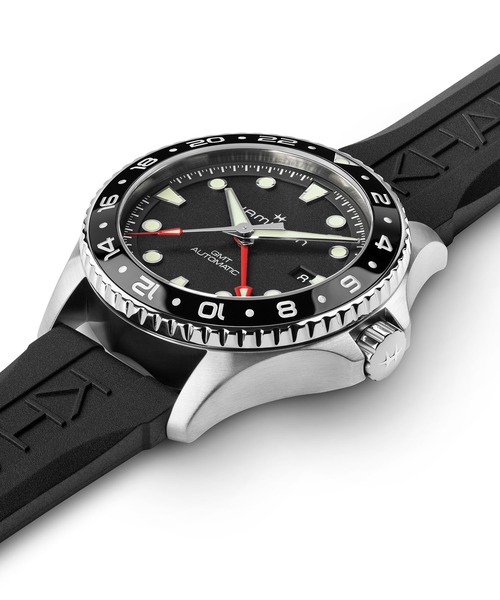 HAMILTON（ハミルトン）の「HAMILTON [ハミルトン] 腕時計 Khaki Navy （カーキ ネイビー） Scuba GMT 自動巻き 43MM ブラック×ブラック（アナログ腕時計・メンズ・ブラック・FREE）」の4枚目の写真