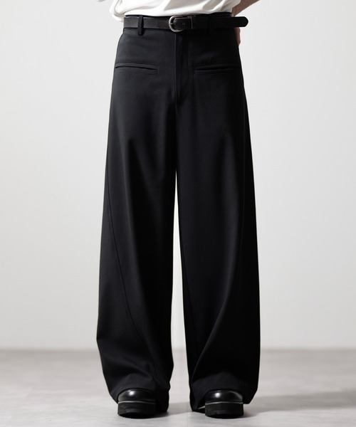 GUILTY PARTS ダブルプリーツ スラックス dorumeuil CLEL】Grace Cloth Front Pocket 3D Pants / グレイスクロス フロント