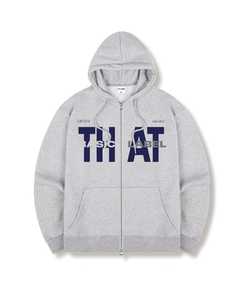 BASIC LABEL（ベーシックラベル）の「Type That 2-Way Oversized Hoodie Zip-Up 3 Color [BLBH_2005]（パーカー・レディース・ホワイト/グレー/ブラック/ネイビー・SMALL/MEDIUM/LARGE/X-LARGE）」の3枚目の写真