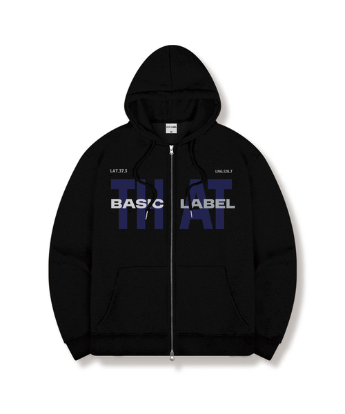 BASIC LABEL（ベーシックラベル）の「Type That 2-Way Oversized Hoodie Zip-Up 3 Color [BLBH_2005]（パーカー・レディース・ホワイト/グレー/ブラック/ネイビー・SMALL/MEDIUM/LARGE/X-LARGE）」の2枚目の写真
