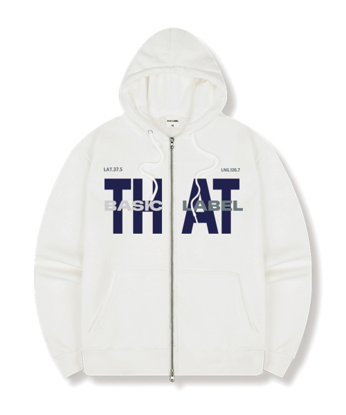 BASIC LABEL（ベーシックラベル）の「Type That 2-Way Oversized Hoodie Zip-Up 3 Color [BLBH_2005]（パーカー・レディース・ホワイト/グレー/ブラック/ネイビー・SMALL/MEDIUM/LARGE/X-LARGE）」の5枚目の写真