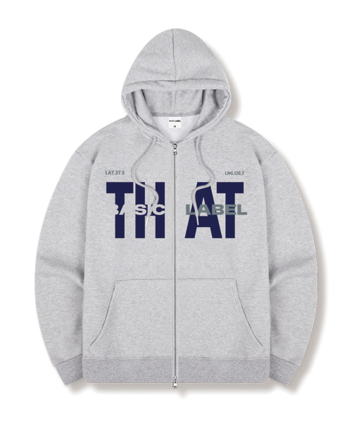 BASIC LABEL（ベーシックラベル）の「Type That 2-Way Oversized Hoodie Zip-Up 3 Color [BLBH_2005]（パーカー・レディース・ホワイト/グレー/ブラック/ネイビー・SMALL/MEDIUM/LARGE/X-LARGE）」の6枚目の写真