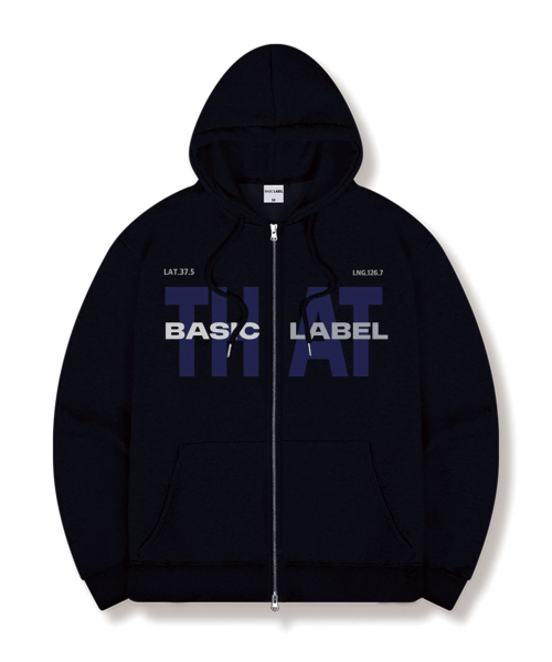 BASIC LABEL（ベーシックラベル）の「Type That 2-Way Oversized Hoodie Zip-Up 3 Color [BLBH_2005]（パーカー・レディース・ホワイト/グレー/ブラック/ネイビー・SMALL/MEDIUM/LARGE/X-LARGE）」の7枚目の写真
