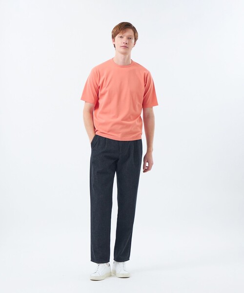 MACKINTOSH PHILOSOPHY(マッキントッシュ フィロソフィー)の「クルーネックニットT 16Gプレーティング天竺(Tシャツ/カットソー・メンズ・チャコールグレー/ブルー系その他2/ピンク系その他2/ダークネイビー・40/38)」の6枚目の写真