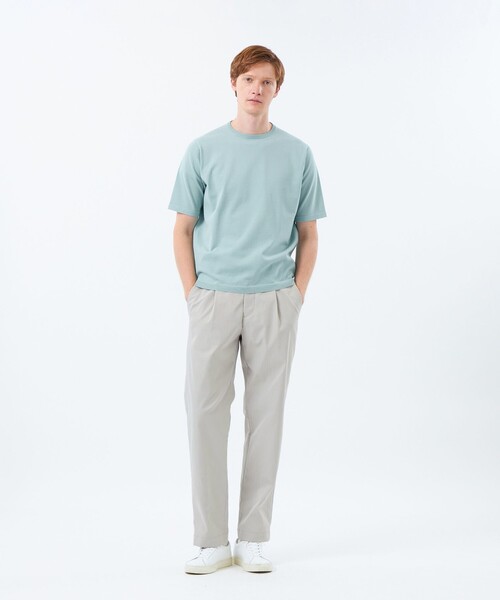 MACKINTOSH PHILOSOPHY(マッキントッシュ フィロソフィー)の「クルーネックニットT 16Gプレーティング天竺(Tシャツ/カットソー・メンズ・チャコールグレー/ブルー系その他2/ピンク系その他2/ダークネイビー・40/38)」の7枚目の写真