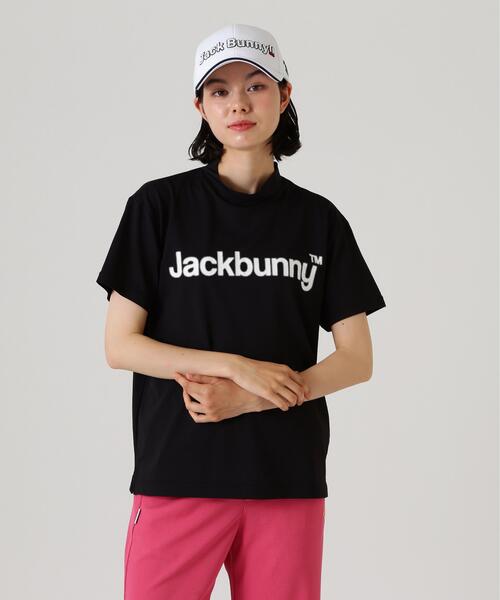 Jack Bunny!!（ジャックバニー）の「【Jack Bunny!!】ハイストレッチ変形メッシュ半袖モックネックカットソー（Tシャツ/カットソー・レディース・ブラック/ホワイト・LARGE/MEDIUM/SMALL）」の4枚目の写真