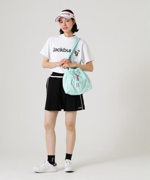 Jack Bunny!!（ジャックバニー）の「【Jack Bunny!!】ハイストレッチ変形メッシュ半袖モックネックカットソー（Tシャツ/カットソー・レディース・ブラック/ホワイト・LARGE/MEDIUM/SMALL）」の8枚目の写真
