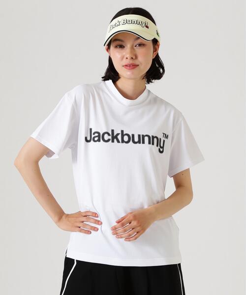 Jack Bunny!!（ジャックバニー）の「【Jack Bunny!!】ハイストレッチ変形メッシュ半袖モックネックカットソー（Tシャツ/カットソー・レディース・ブラック/ホワイト・LARGE/MEDIUM/SMALL）」の9枚目の写真
