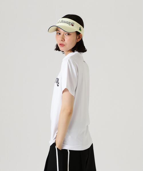 Jack Bunny!!（ジャックバニー）の「【Jack Bunny!!】ハイストレッチ変形メッシュ半袖モックネックカットソー（Tシャツ/カットソー・レディース・ブラック/ホワイト・LARGE/MEDIUM/SMALL）」の10枚目の写真