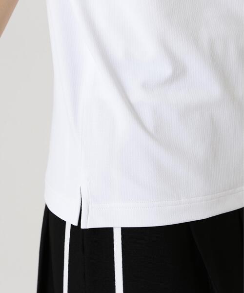 Jack Bunny!!（ジャックバニー）の「【Jack Bunny!!】ハイストレッチ変形メッシュ半袖モックネックカットソー（Tシャツ/カットソー・レディース・ブラック/ホワイト・LARGE/MEDIUM/SMALL）」の14枚目の写真
