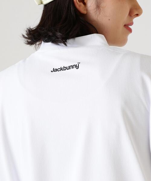 Jack Bunny!!（ジャックバニー）の「【Jack Bunny!!】ハイストレッチ変形メッシュ半袖モックネックカットソー（Tシャツ/カットソー・レディース・ブラック/ホワイト・LARGE/MEDIUM/SMALL）」の15枚目の写真