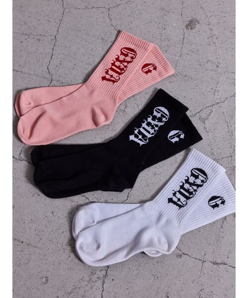 GYDA(ジェイダ)の「TWO FACE GYDA SOX(ソックス/靴下・レディース・オフホワイト・FREE)」の2枚目の写真
