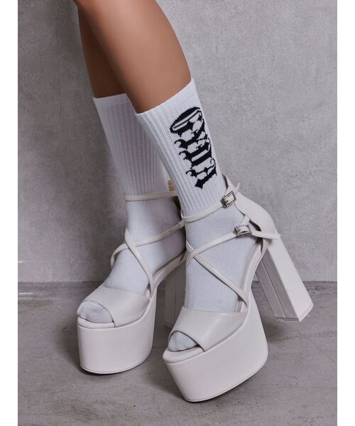 GYDA(ジェイダ)の「TWO FACE GYDA SOX(ソックス/靴下・レディース・オフホワイト・FREE)」の3枚目の写真