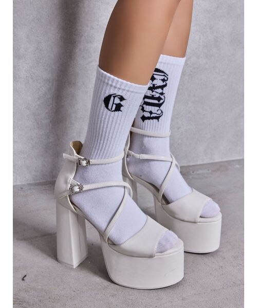 GYDA(ジェイダ)の「TWO FACE GYDA SOX(ソックス/靴下・レディース・オフホワイト・FREE)」の4枚目の写真