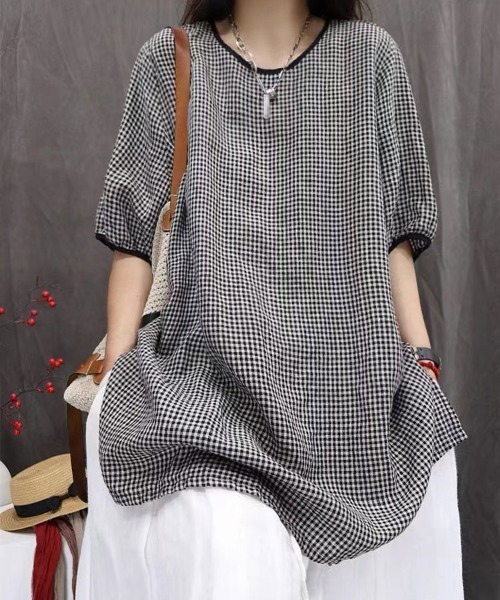 Flugge(フラッジー)の「ギンガムチェックトップス(その他トップス・レディース・ブラック/ブラック系その他・MEDIUM/LARGE)」の8枚目の写真