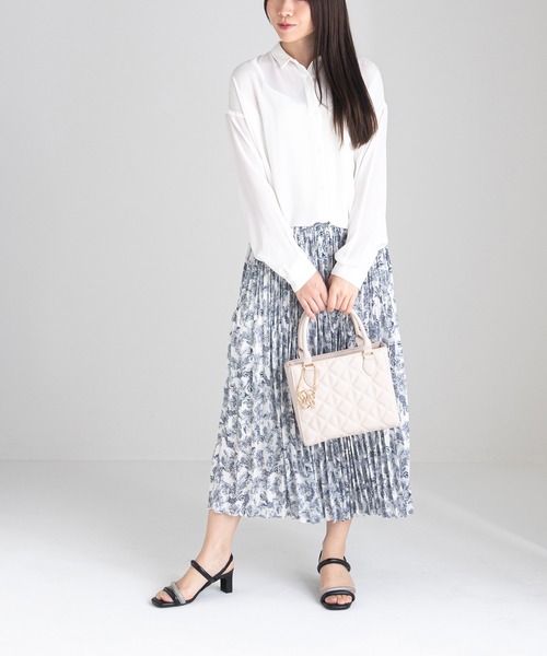 JELLY BEANS(ジェリービーンズ)の「キルティングスクエア型2WAYトート(154-64203)(トートバッグ・レディース・アイボリー/ブラック/ベージュ・FREE)」の4枚目の写真